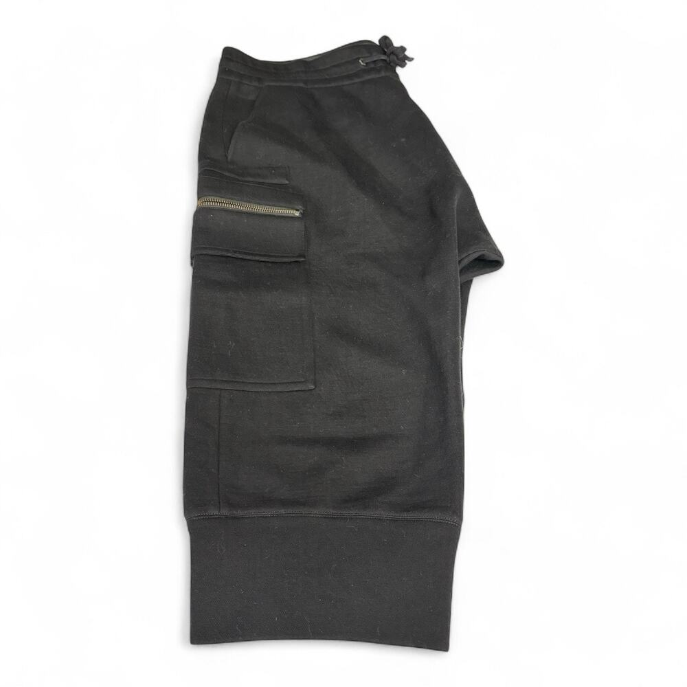 Helmut Lang Black Drop Crotch XL Cargo Shorts